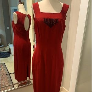Carole Little maxi dress Crimson Red